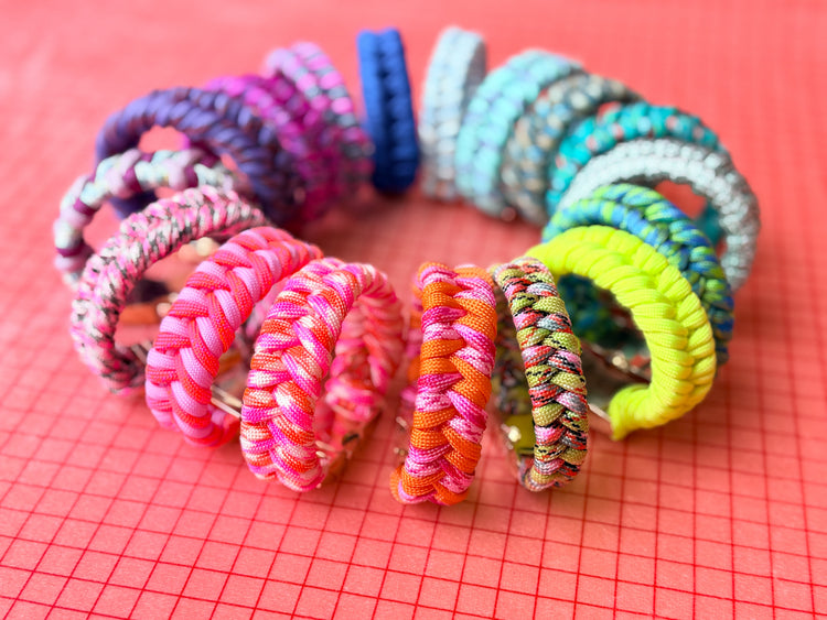 Colorful, slim paracord bracelet