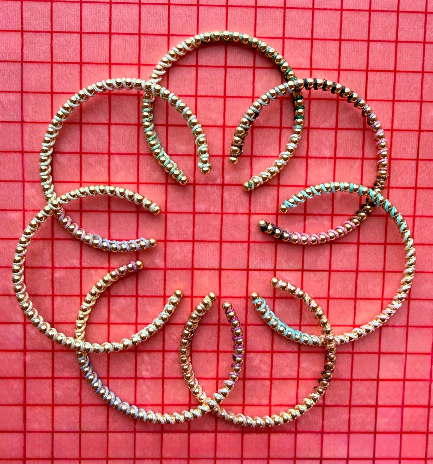 Skinny Wrapped Beaded Cuff