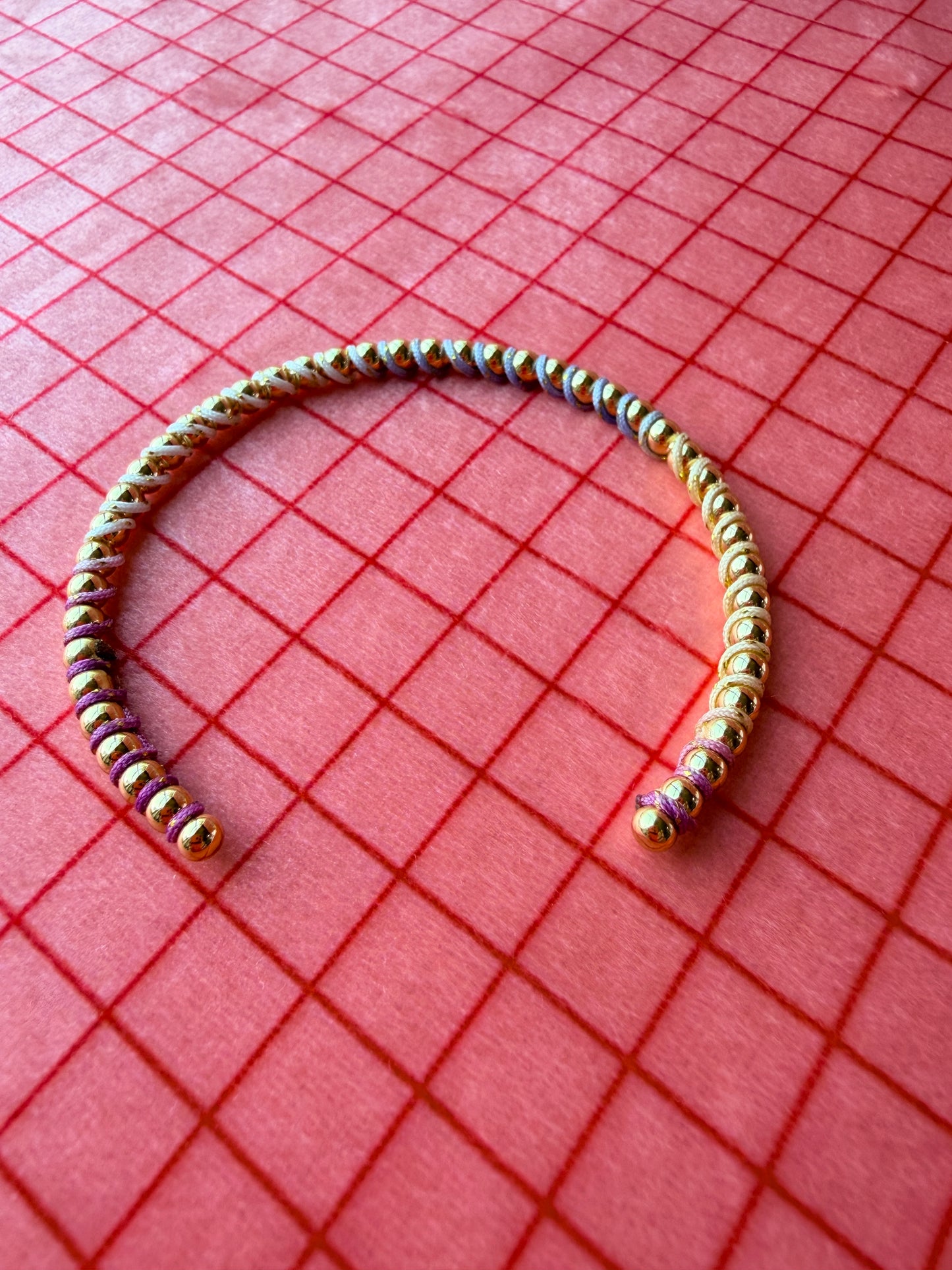 Skinny Wrapped Beaded Cuff