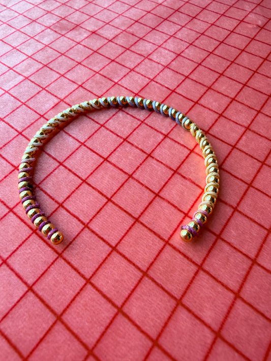 Skinny Wrapped Beaded Cuff