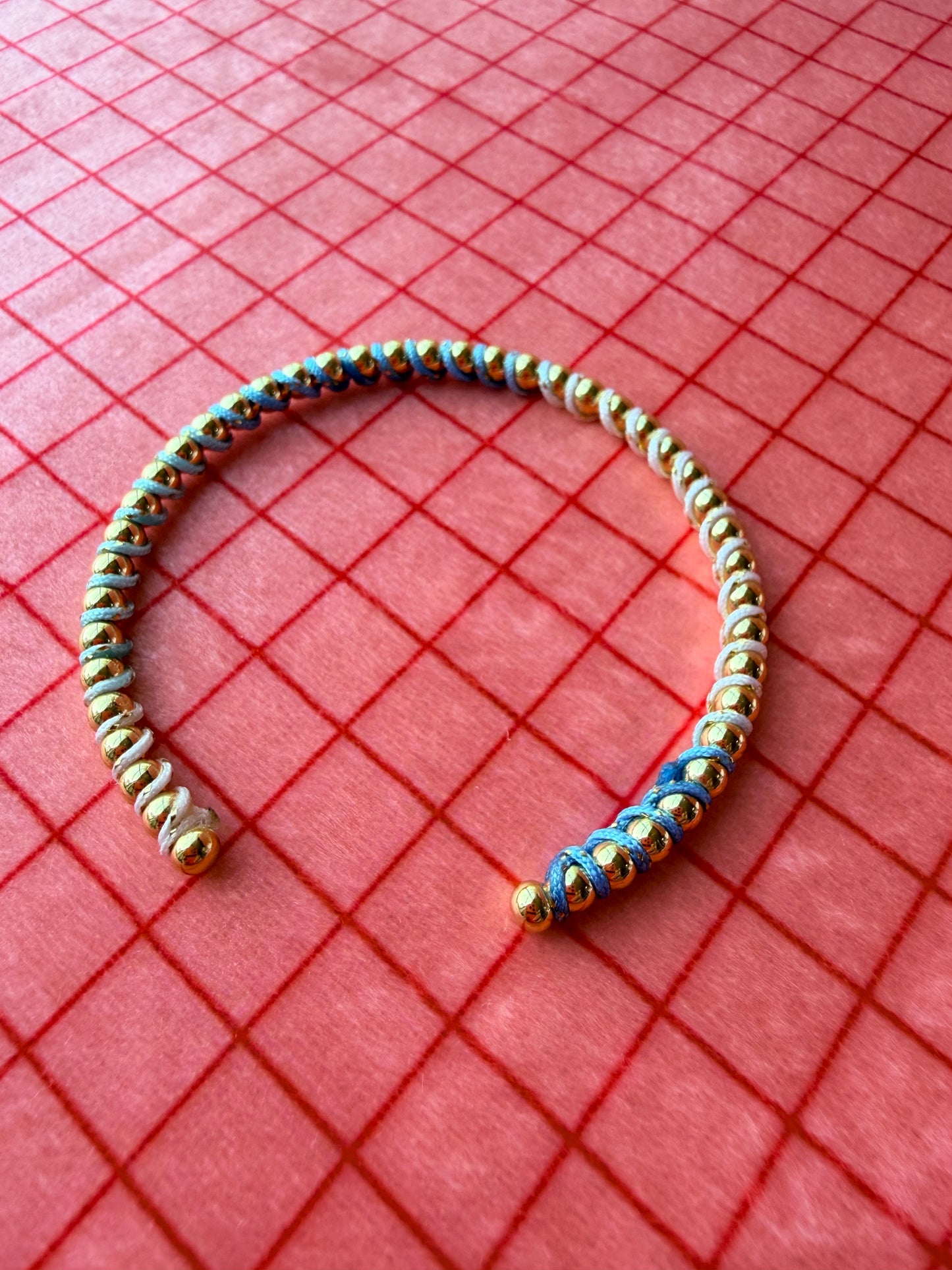 Skinny Wrapped Beaded Cuff