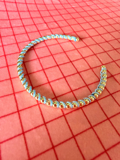 Skinny Wrapped Beaded Cuff